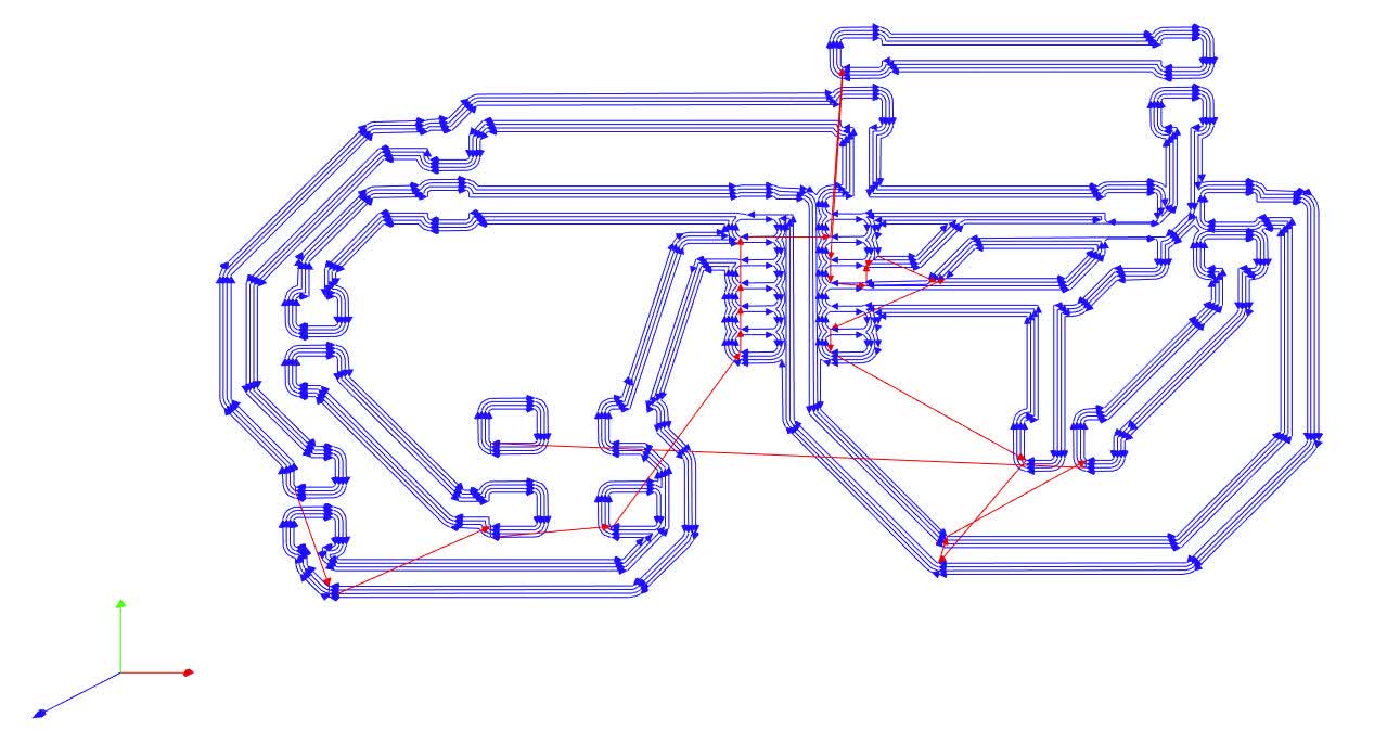 Traces toolpath